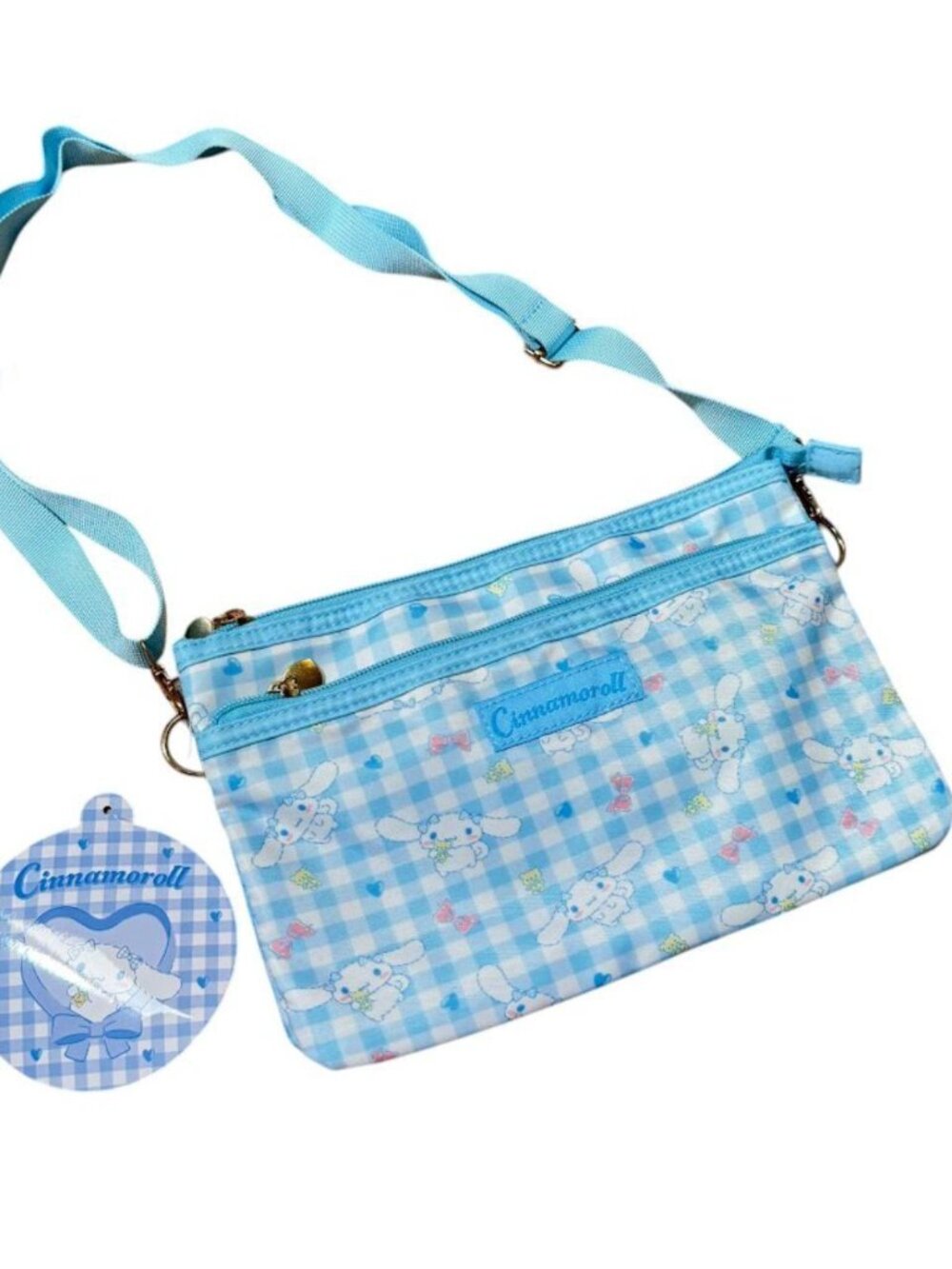 Cinnamoroll Checkered Gingham Crossbody Purse